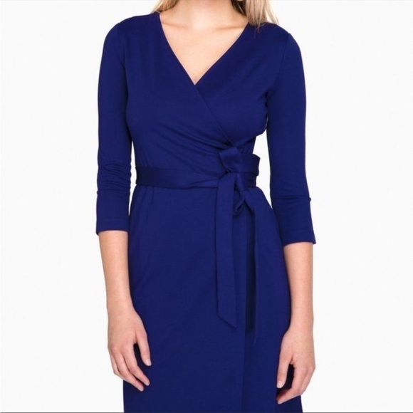 Tuckernuck Persifor 3/4 Sleeve Wrap Dress‎ in Blue Size Small - Picture 1 of 6
